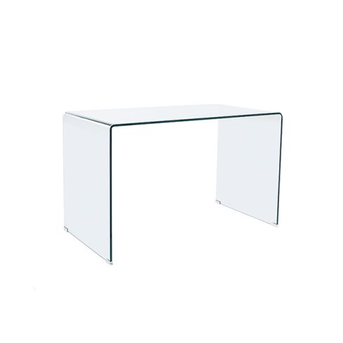 Mesa de estudio fija estilo moderno en cristal templado Modelo Note 120x70