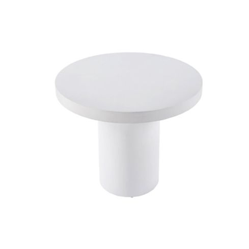 Mesa Multiusos Redonda fija en Microcemento Blanco 90 cm