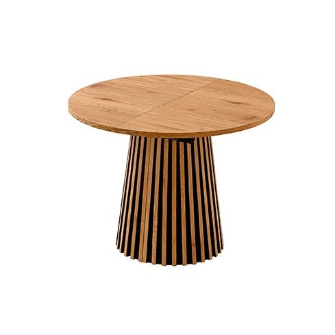 Mesa de comedor Redonda extensible con patas en forma de cono y tablero Oak Trend Modelo Brandon 100