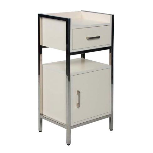 Mueble auxiliar de peluquería y estética con cajón y armario Modelo Whitechic