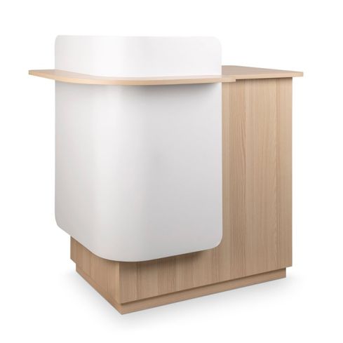 Mueble Mostrador de recepción con cajones y estantes Modelo Cora