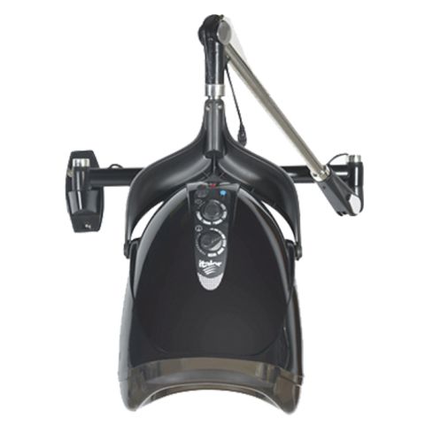 Secador de casco Iónico aéreo regulable con brazo articulado 3V Modelo Ionic Air Black