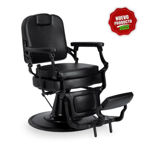 Sillón Barbero hidráulico reclinable y giratorio con reposabrazos Modelo Mark