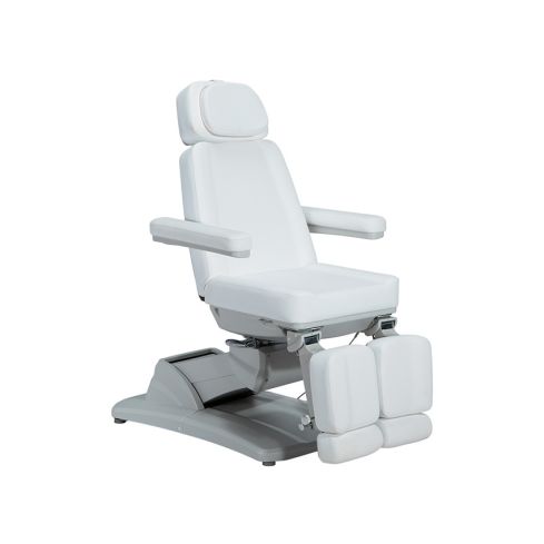 Sillón Podología Gama Alta de 3 motores con agujero facial Modelo Taurus 3W Blanco