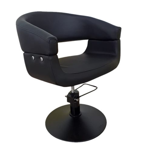 Sillón hidráulico con base redonda y diseño curvado Modelo LBH-26NBN - base Negra