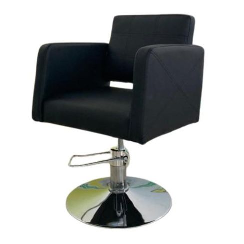 Sillón Corte de Peluquería hidráulico con reposabrazos Modelo LBH-73N - color negro