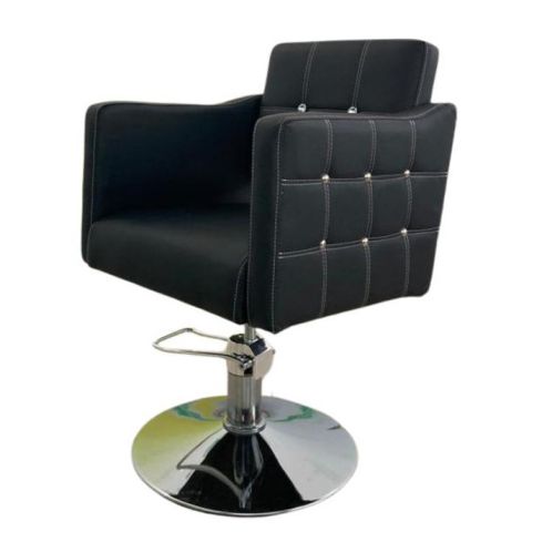 Sillón Corte de Peluquería hidráulico con reposabrazos Modelo LBH-79N - color negro