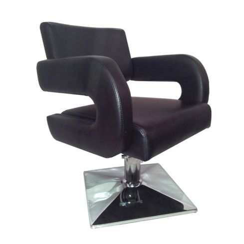 Sillón Corte de Peluquería hidráulico con reposabrazos Modelo LBH-05N - color negro