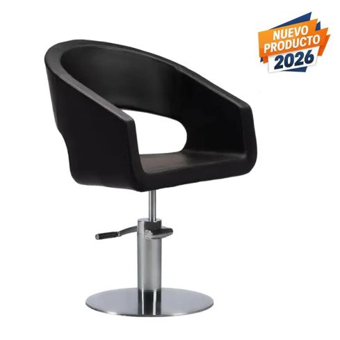 Sillón hidráulico de corte de linea curva Modelo Gliss Supreme Negro