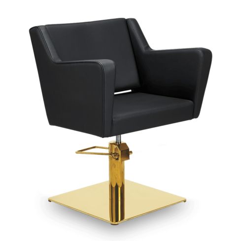 Sillón corte de Peluquería con base metálica y reposabrazos Modelo Anouk B - Base dorada a elegir
