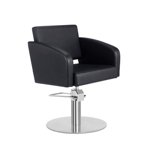 Sillón hidráulico de corte con base redonda y reposabrazos Modelo Loris R