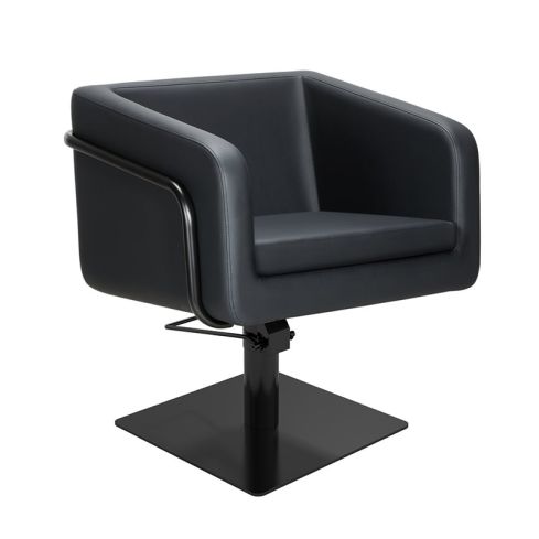 Sillón Corte de Peluquería con base metálica y reposabrazos Modelo Egan B - Base negra a elegir