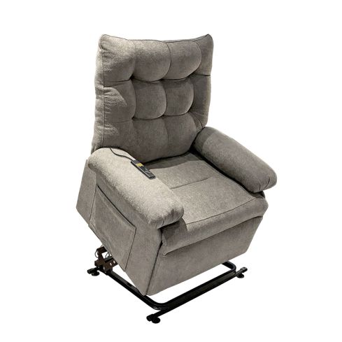 Sillón Relax Levantapersonas en Tejido Gris Tabaco Modelo Major - 3 motores