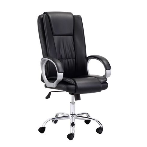 Sillón de Oficina hidráulico giratorio y basculante con ruedas Modelo Atlas - Color Negro