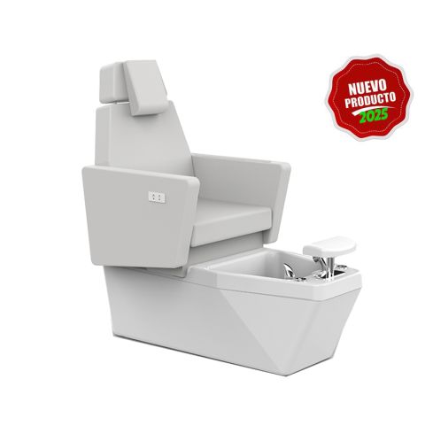Sillón de Pedicura SPA tapizado en PU con Hidromasaje y Cromoterapia LED Modelo Agate