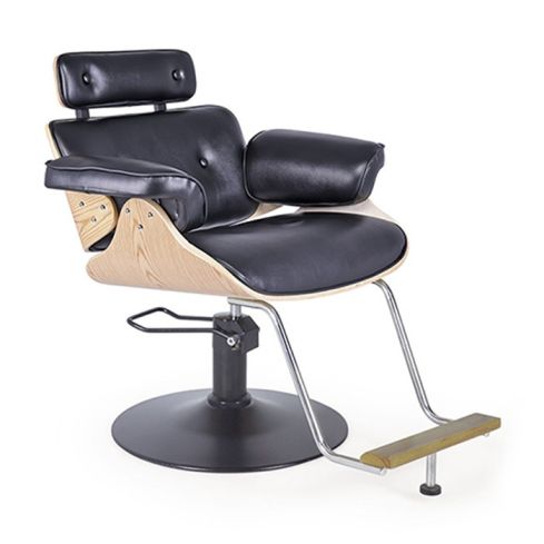 Sillón Tocador hidráulico de peluquería con base redonda y reposapiés Modelo Club