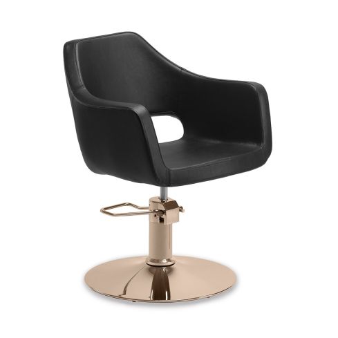 Sillón hidráulico de corte de linea curva con Base redonda cobre Modelo Wedge Round Copper