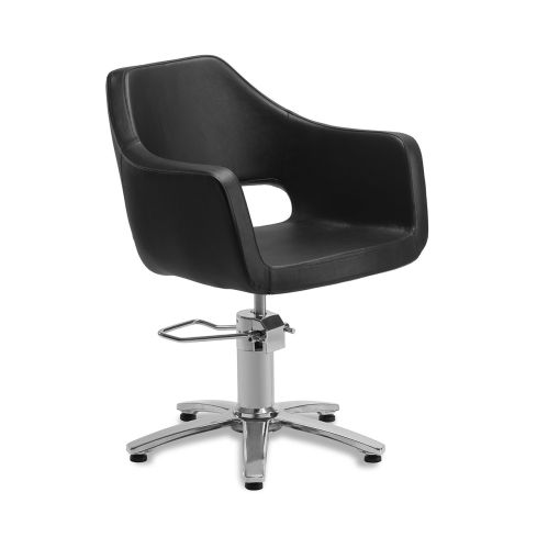 Sillón hidráulico de corte de linea curva con Base redonda dorada Modelo Wedge Star Gold