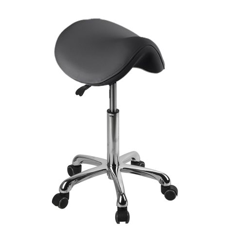 Taburete Pony ergonómico con Forma de silla de montar Modelo Obsi Gris oscuro
