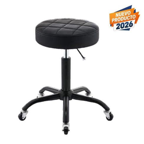 Taburete ergonómico regulable en altura sin respaldo Modelo Zenit Black
