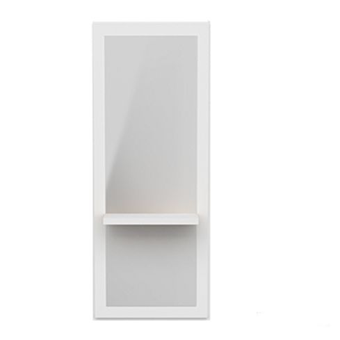 Tocador de Peluquería estilo Moderno blanco con espejo y bandeja blanca Modelo Tibim