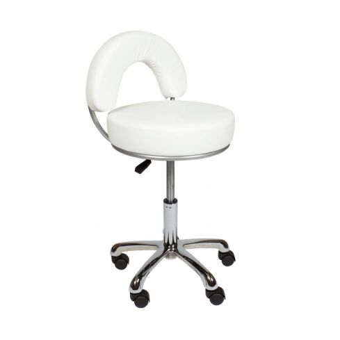 Taburete ergonómico para pedicura con respaldo bajo Modelo Zen