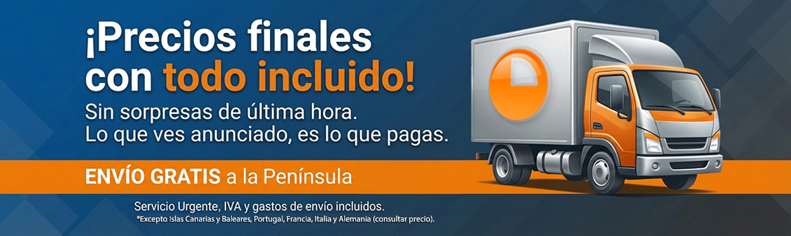 Precios con iva y gastos de envio incluidos