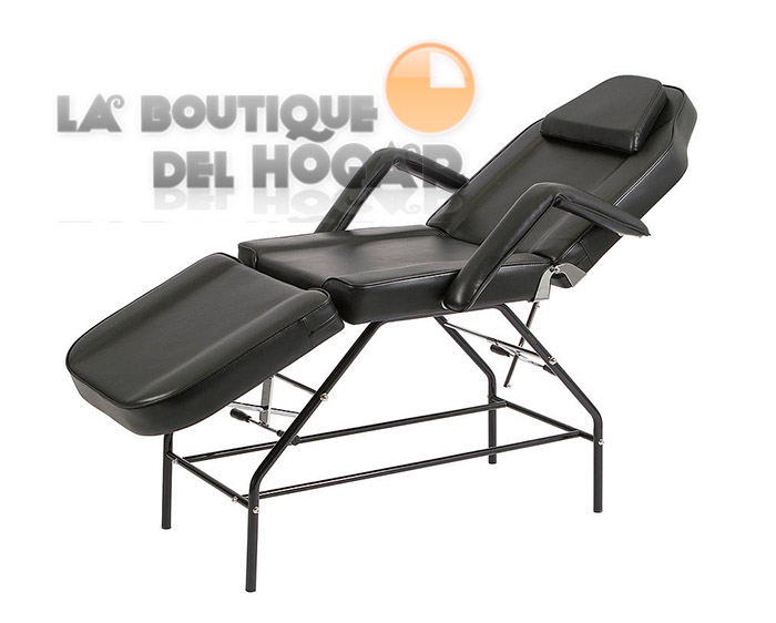Camilla de belleza fija reclinable de 3 cuerpos