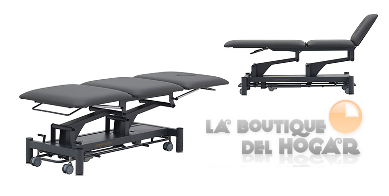 Camilla de masaje eléctrica de 3 cuerpos con 1 motor y agujero facial Modelo Brom PRO