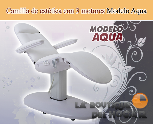 Camilla de estética motorizada Modelo Aqua White