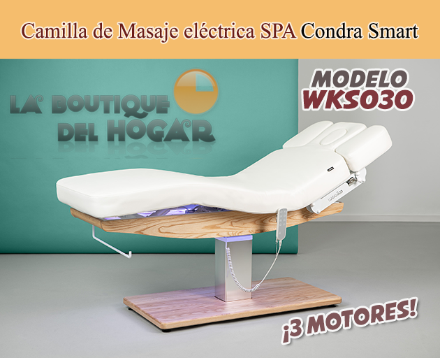 Camilla de Masaje eléctrica SPA con 3 motores y calefacción Modelo Condra Smart