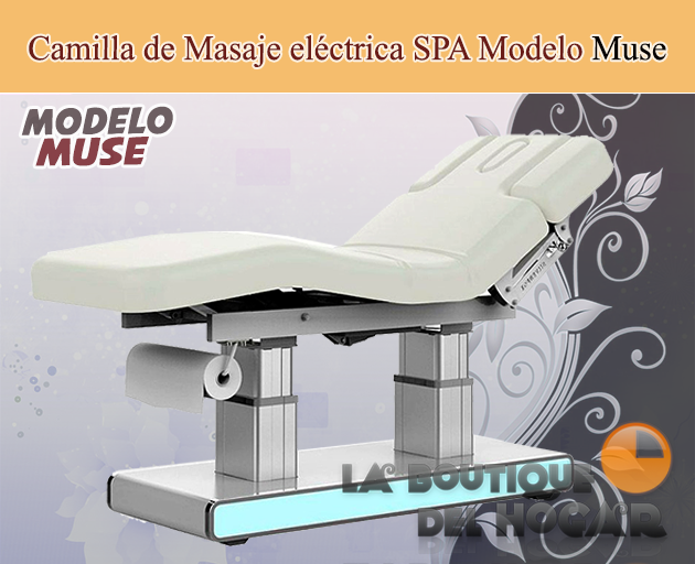 Camilla de Masaje eléctrica SPA con 4 motores e iluminación LED Modelo Muse