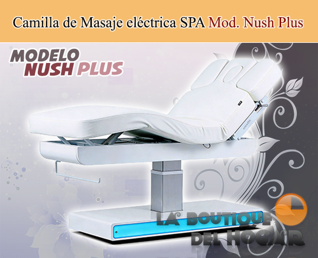 Camilla de Masaje eléctrica SPA con 4 motores e iluminación LED Modelo Nush