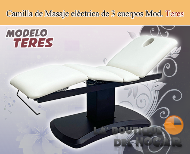 Camilla de masaje eléctrica de 2 cuerpos con agujero facial Modelo Teres
