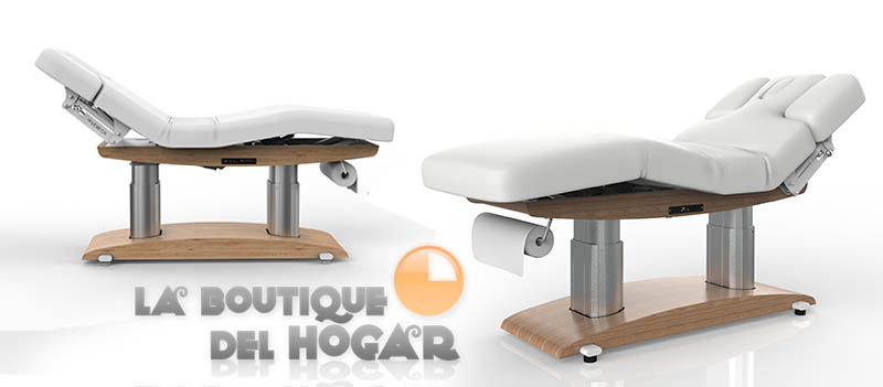 Camilla de Masaje eléctrica SPA con 4 motores y acabado de madera Natural Modelo Lips