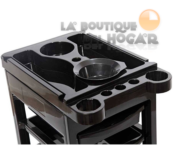 Carrito de peluquería con 5 cajones y bandeja superior Modelo Ferrara
