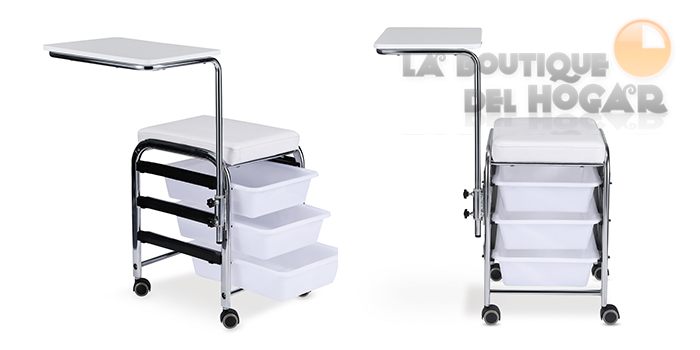 Carrito de manicura con 5 cajones y bandeja superior Modelo Olson