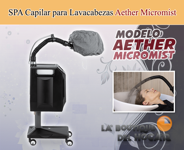 Spa Capilar Portátil para Lavacabezas con micro-niebla ultrasónica Modelo Aether Micromist
