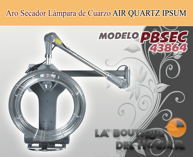 Aro Secador Multitratamiento con brazo aéreo articulado Modelo AIR QUARTZ IPSUM