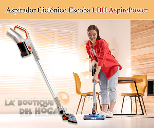 Aspirador Ciclónico Escoba barredora de mano con Filtro HEPA LBH AspirePower
