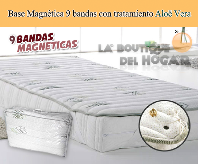 Base Magnética con 9 bandas, tratamiento Aloë Vera e hilo de plata