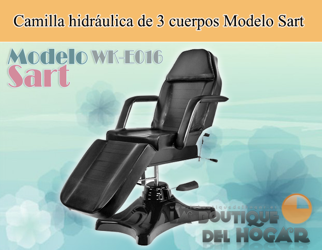 Camilla de Estética hidráulica de 3 cuerpos con agujero facial Sart Modelo WKE016