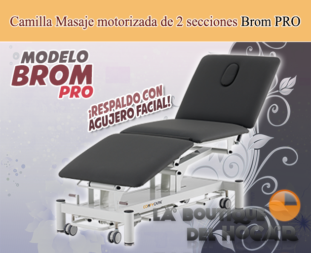 Camilla de masaje eléctrica de 2 cuerpos con 1 motor y agujero facial Modelo Brom Coinfycare