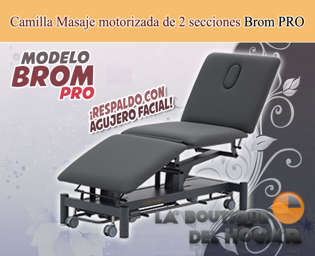 Camilla de masaje eléctrica de 2 cuerpos con 1 motor y agujero facial Modelo Brom Coinfycare
