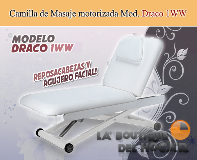 Camilla de masaje eléctrica de 2 cuerpos con agujero facial Modelo Draco 1WW