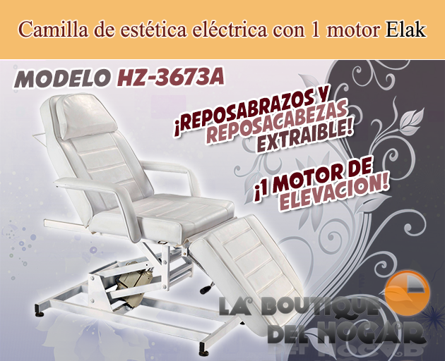 Camilla de Masaje eléctrica de 3 cuerpos con 1 motor y agujero facial Modelo Elak