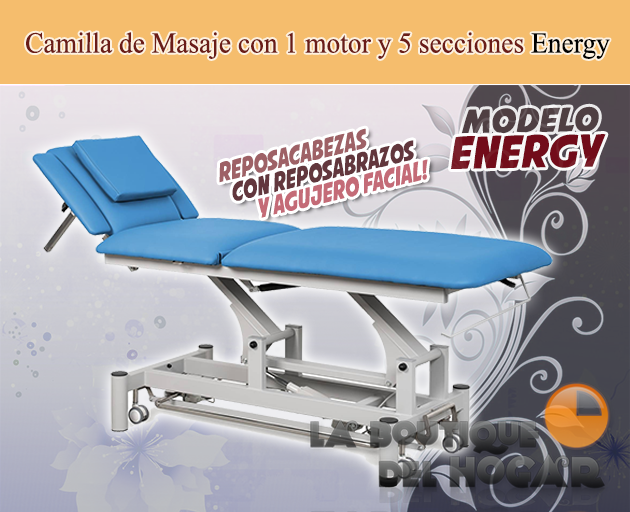 Camilla de Masaje eléctrica de 5 secciones con 1 motor Modelo Energy