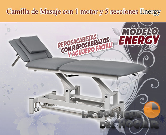 Camilla de Masaje eléctrica de 5 secciones con 1 motor Modelo Energy