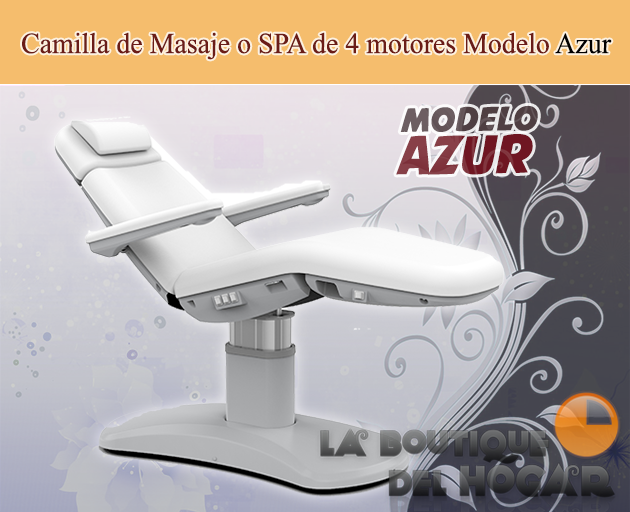 Camilla de Estética motorizada de 4 motores con agujero facial Modelo Azur