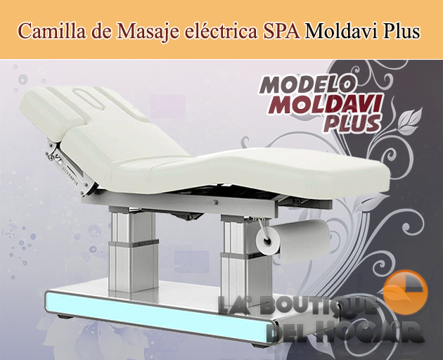 Camilla de Masaje eléctrica SPA con 4 motores e iluminación LED Modelo Moldavi Plus
